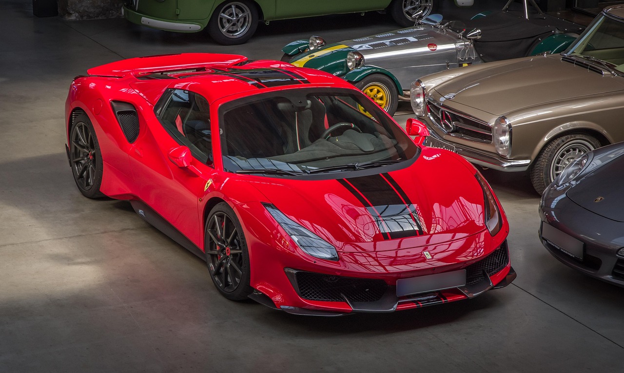 Ferrari in showroom